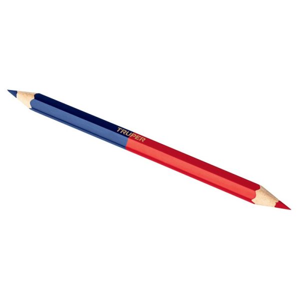 (12U) LAPIZ BICOLOR CARPINTERO LARGO 18 CM (EN BLI