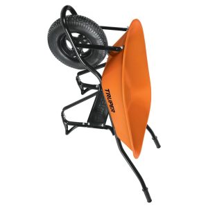 (1U) CARRETILLA CHAPA 65 LTS RUEDA NEUMATICA NARANJA