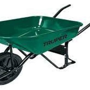 (1U) CARRETILLA CHAPA 70 LTS RUEDA MACIZA VERDE