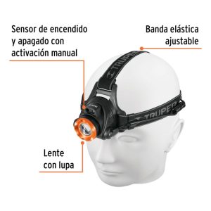 (2U) LINTERNA TIPO MINERO A BATERIA 300 LUMENS ALCANCE 165 M