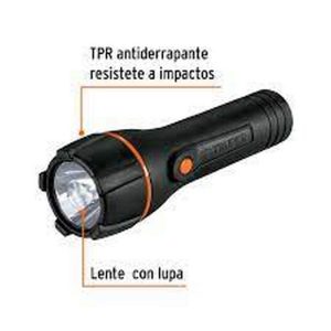 (2U) LINTERNA PLASTICA DE LED PILAS 2D x 2 - 180 LUMENS - 20