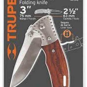 (3U) NAVAJA REBATIBLE LARGO HOJA 70 MM - MANGO MADERA