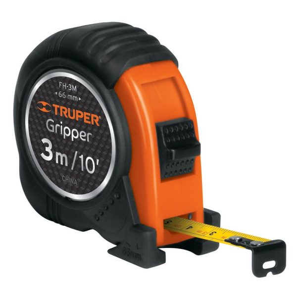 (6U) CINTA METRICA 3 MTS MOD GRIPPER ANCHO 13 MM