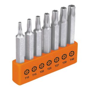 (6U) JGO DE 7 PTAS TORX C/SEGURO LARGO 50 MM