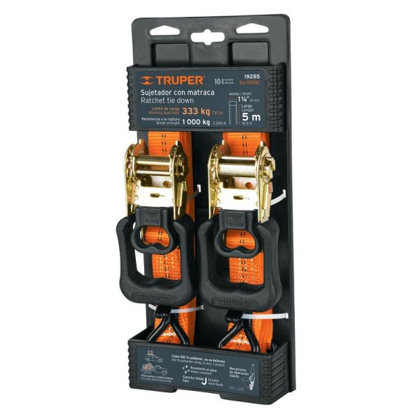 (2U) JGO DE 2 ESLINGAS SUJETADORAS CON CRIQUE - 1000 KG - 5