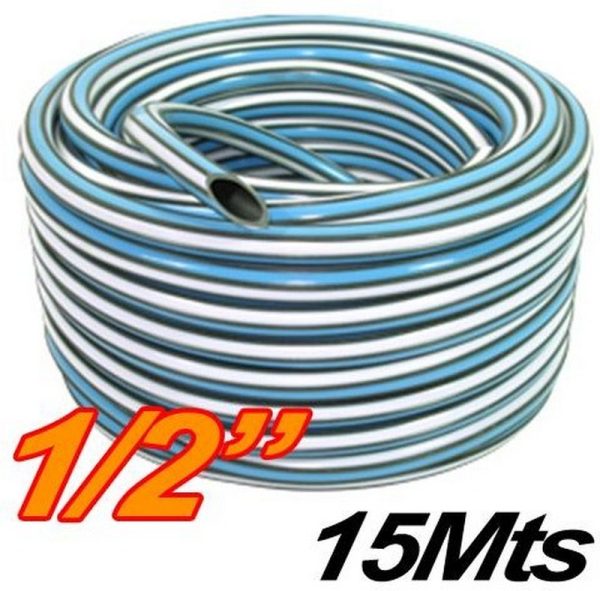 MANGUERA 1/2 X 15M RIEGO SUPER REFORZADA X ROLLO