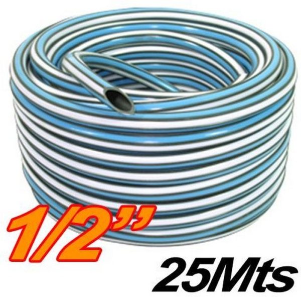 MANGUERA 1/2 X 25M RIEGO SUPER REFORZADA X ROLLO