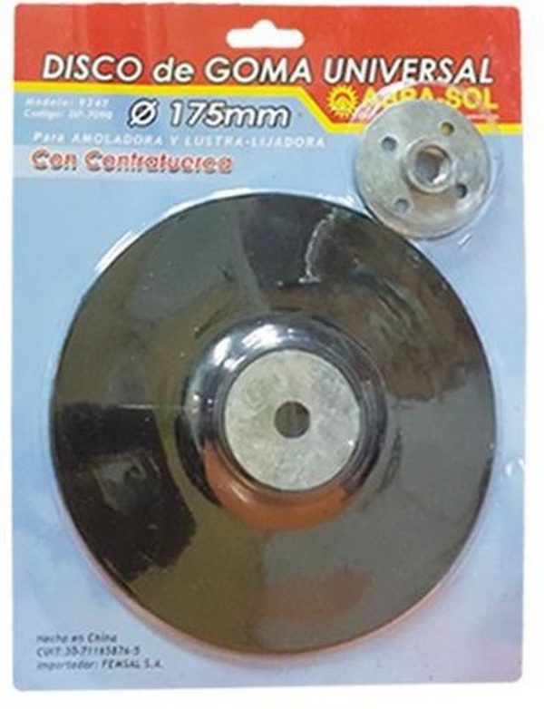 DISCO DE GOMA Ø 175 MM. UNIVERSAL 4.800 RPM.