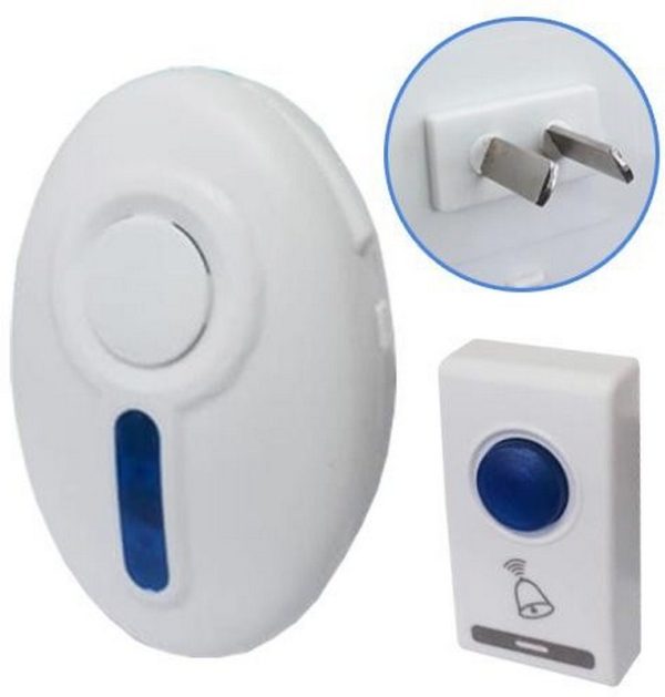 TIMBRE INALAMBRICO ENCHUFE 2 PATAS TL-209 CON PULSADOR