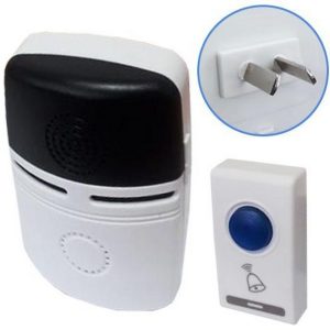 TIMBRE INALAMBRICO ENCHUFE 2 PATAS MOD. 4 PULSADOR A PILAS