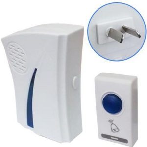 TIMBRE INALAMBRICO ENCHUFE 2 PATAS MOD. 1 PULSADOR A PILAS