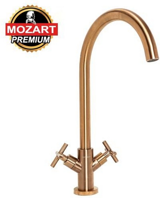 MEZCLADORA BOSTON COBRE BAÑO/COCINA PICO BAR EXTRA ALTO