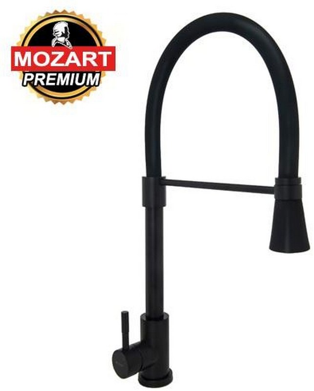 MONOC. DALLAS NEGRA C/PUENTE PICO ROCIADOR FLEXIBLE