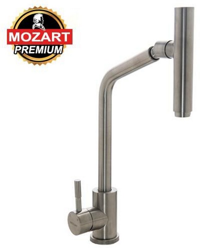 MONOCOM. ROMA ACERO MES. PICO 360º ACERO 304