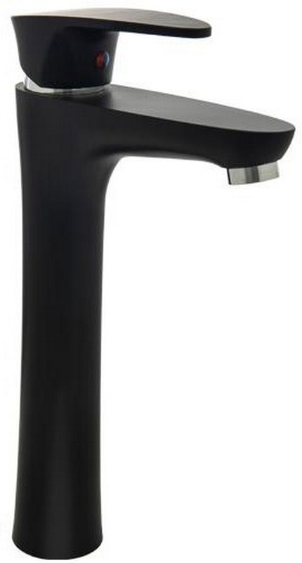 LAVATORIO DOHA ABS NEGRA PICO ALTO 280MM RECTO