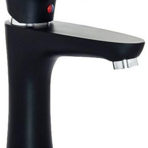 LAVATORIO DOHA ABS NEGRA PICO RECTO