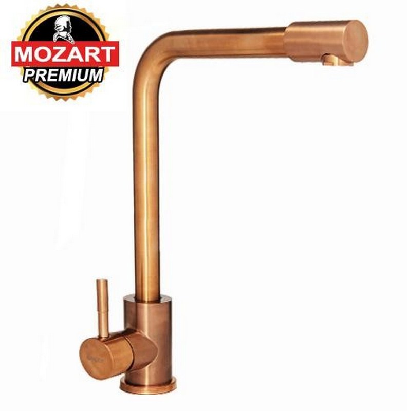 MONOCOMANDO TOKIO COLOR COBRE MESADA PICO GIRA L ACERO 304