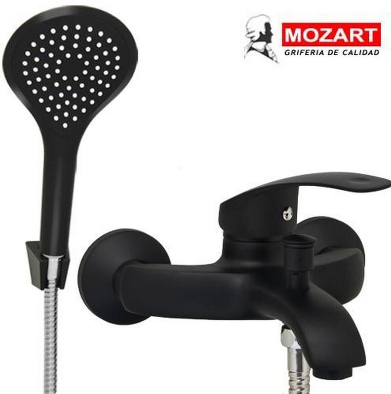 MONOCOM. VITRA NEGRA DUCHA CON TRANSFERENCIA