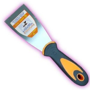 ESPATULA 2´´ LAMINA DE ACERO MANGO PLASTICO Y GOMA 51MM.
