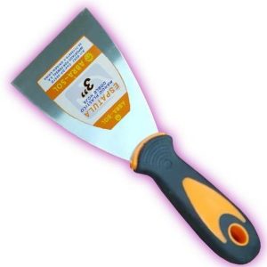 ESPATULA 3´´ LAMINA DE ACERO MANGO PLASTICO Y GOMA 76MM.
