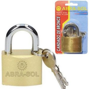 CANDADO DE 20 MM. 42GR. TRABA SIMPLE CILINDRO DE BRONCE REFO