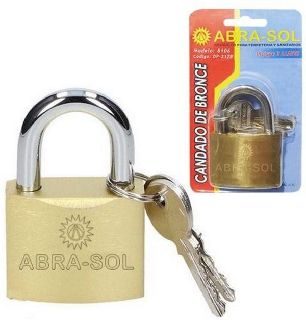 CANDADO DE 20 MM. 42GR. TRABA SIMPLE CILINDRO DE BRONCE REFO