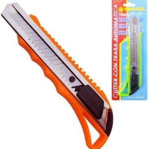 CUTTER GRANDE PLASTICO Y CHAPA DE 18 MM. BLISTER