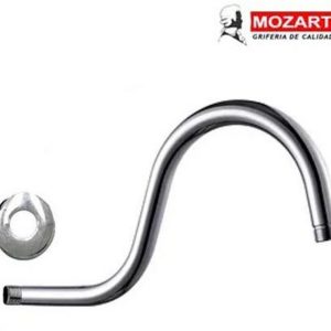 BRAZO P/LLUVIA METALICO 40 CM ROSETA CURVO ALTO BOLSA