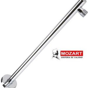 BRAZO P/LLUVIA REDONDO 42 CM. C/ROSETA AC.INOX BOLSA
