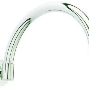 BRAZP P/LLUVIA CURVO ALTO 42 CM C/ROSETA BLISTER AC. INOX.
