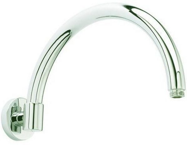 BRAZP P/LLUVIA CURVO ALTO 42 CM C/ROSETA BLISTER AC. INOX.