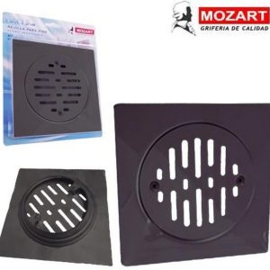 REJILLA 15 X 15 CM. NEGRA ACERO INOX. BLISTER
