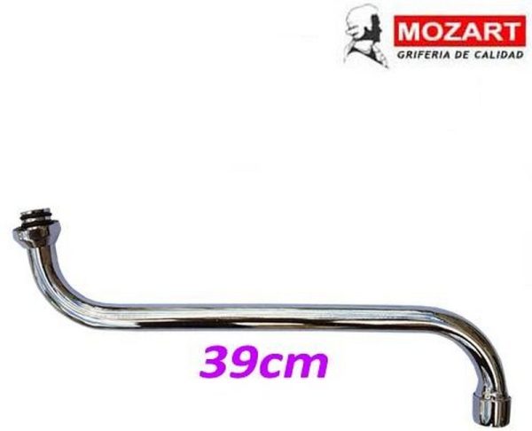 PICO S 39 CM. BAJO PARED ACERO INOX P/GRIFERIA