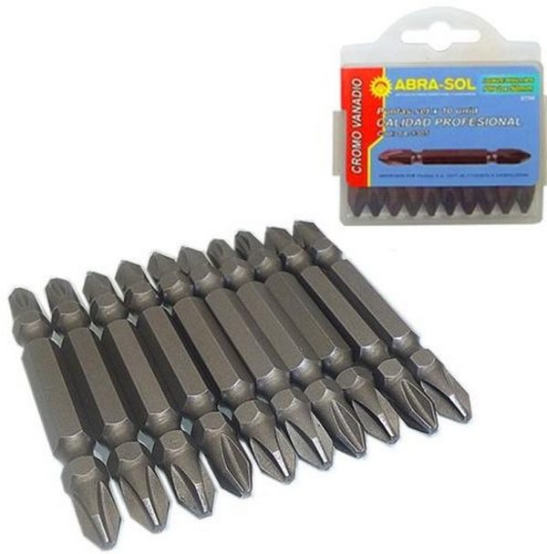 PH 2 X 50 MM. PUNTA DOBLE PHILLIPS BLISTER X 10U