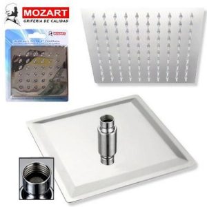 FLOR DUCHA /LLUVIA 6´´B (150X150) CUADRADA ACERO INOX. ANTIC