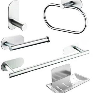 SET BAÑO LONDON 5 PIEZAS CROMO