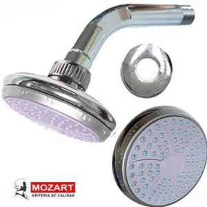 DUCHA REDONDA ALTA GRIS BLISTER C/BRAZO Y ROCETA ANTIC.