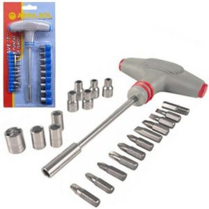 LLAVE T CON PUNTAS Y TUBOS CON ENCASTRE AJUSTE AMOLADORA