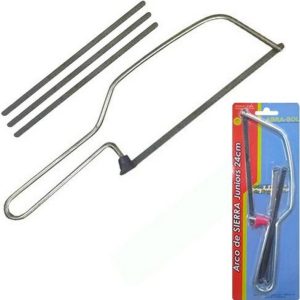 ARCO DE SIERRA JUNIOR ALAMBRE 24CM C/3 RESPUESTOS BLISTER
