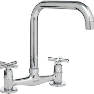 MEZCLADORA MESADA CIERRE CERAMICO PICO L GRUESO