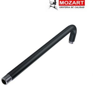BRAZO P/LLUVIA NEGRO 90° 35 CM ACERO INOX.